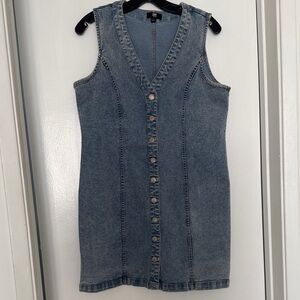 Frye Denim Button-Down Sleeveless Dress